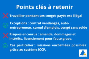 Points clés à retenir Peut-on travailler en intérim pendant ses congés payés ? - Excelliance